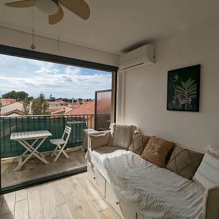 Studio Climatise Avec Balcon - Vue Montagne - 50 M De La Plage Canet-en-Roussillon Exterior photo